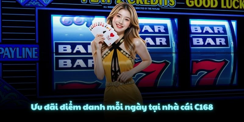 Ưu đãi điểm danh mỗi ngày tại nhà cái C168